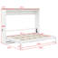 Lit escamotable avec USB pour espace de vie moderne-1560825676