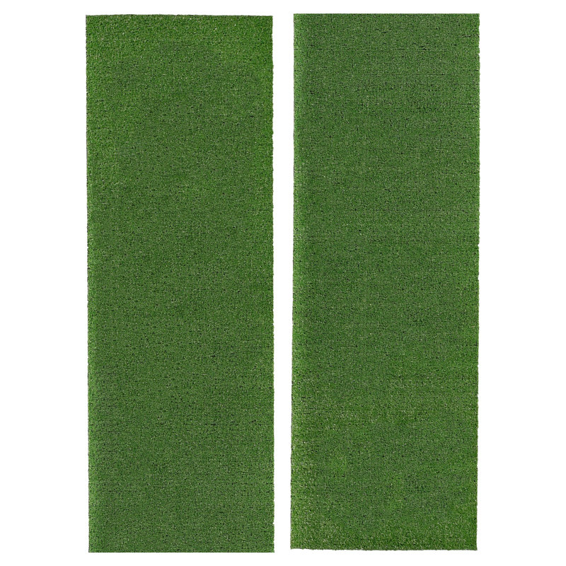  Tapis de couloir intérieur / extérieur 2 pi x 5 pi artificiel vert
