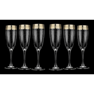 6 pièces 5,5 oz Mercer41 Sherlin Ensemble de verres en flûte de verre