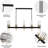 10-Light Dimmable Linear Kitchen/Island Chandelier
