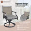 Chaise de patio pivotante en aluminium