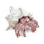 Figurine réaliste de crabe ermite avec coquille blanche-181010310-181010305