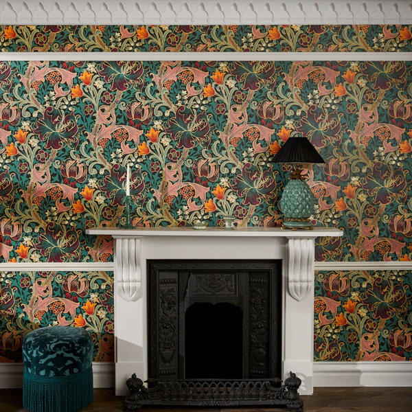 House of Hackney Golden Lily Floral Wallpaper Roll | Perigold