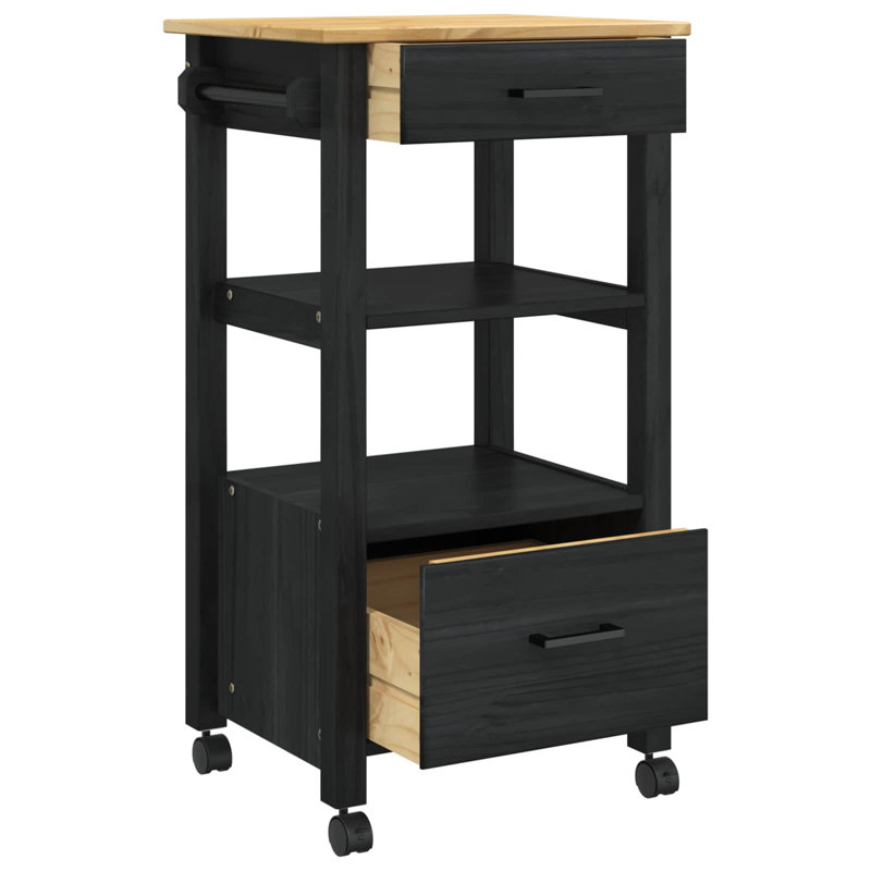 Solid Wood Bar Cart