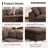 Boneless 110'' Comfy L Shaped Cloud Sofa with Ottoman, Oversized Compression Deep Seat Sectional Modular Couch, 3 Seater Living Room Set-1445337683