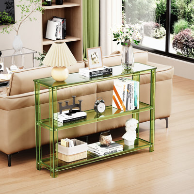 Laraby Acrylic Console Table, Entryway Table with Storage (45.7