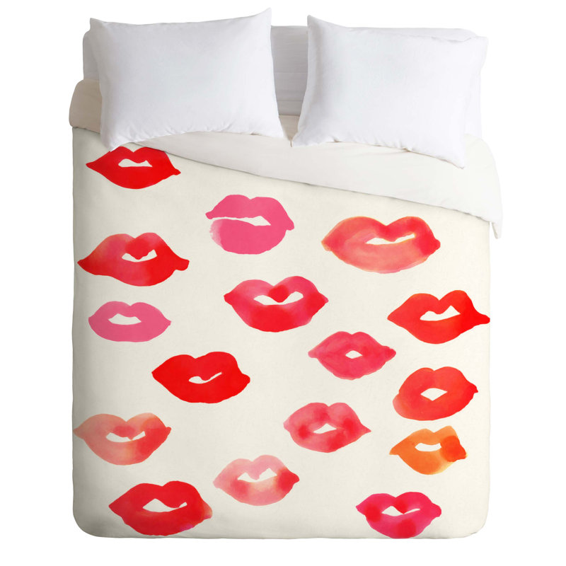 Ensemble de housse de couette le baiser, Housse de couette simple / simple TG et 1 taie dé