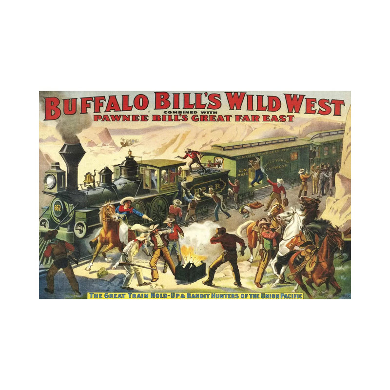1907 Buffalo Bill's Wild West Show 1 Piece Wall Art on Canvas, 66.04 cm H x 45.72 cm W x 1.91 cm D, Wrapped Canvas