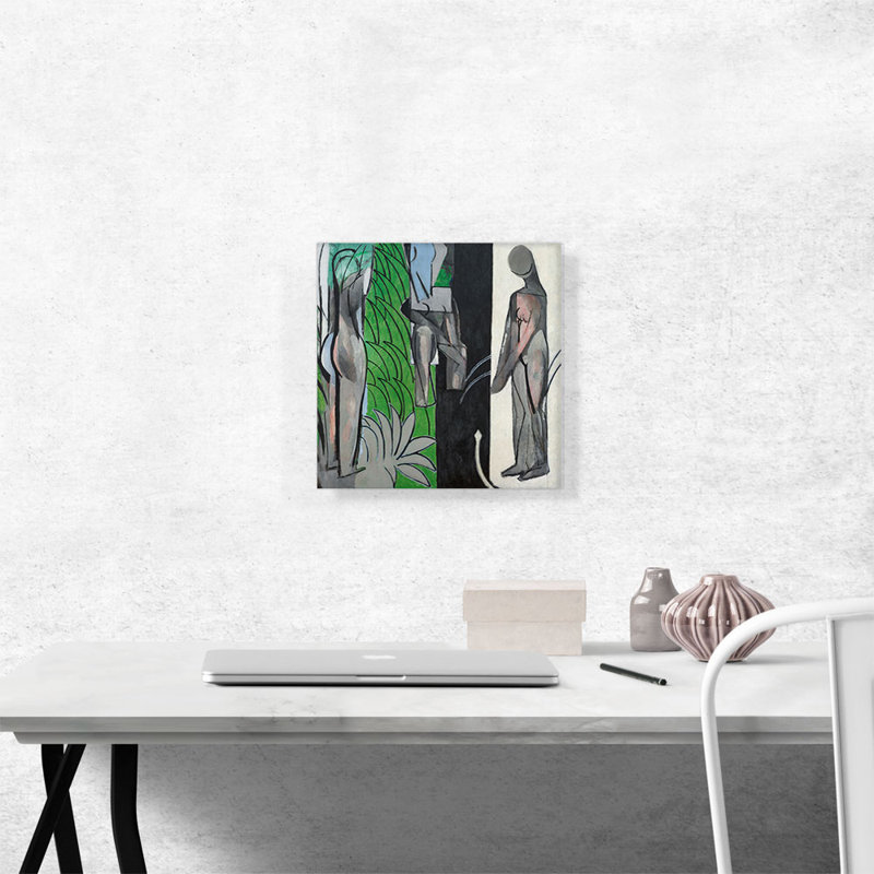 «Bathers by a River 1909» par Henri Matisse, reproduction d'art sur toile tendue, H 12 po x l 12 po x P 1,5 po