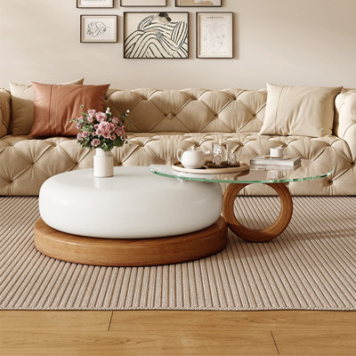 Elonie Nesting Coffee Table Round Coffee Table Glass Coffee Table