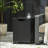 Outdoor Metal Tank Holder Side Table, Matte Black