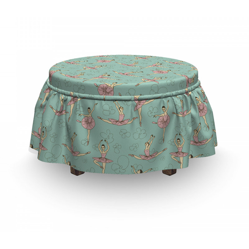 Housse pour repose-pieds ballerines en différentes poses