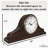Analog Solid Wood Quartz Tabletop Clock in Dark Brown