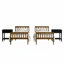 Lit superposé simple au-dessus de simple en bois massif avec table de chevet 3 pièces Aon Ames-1403135155-1403198480