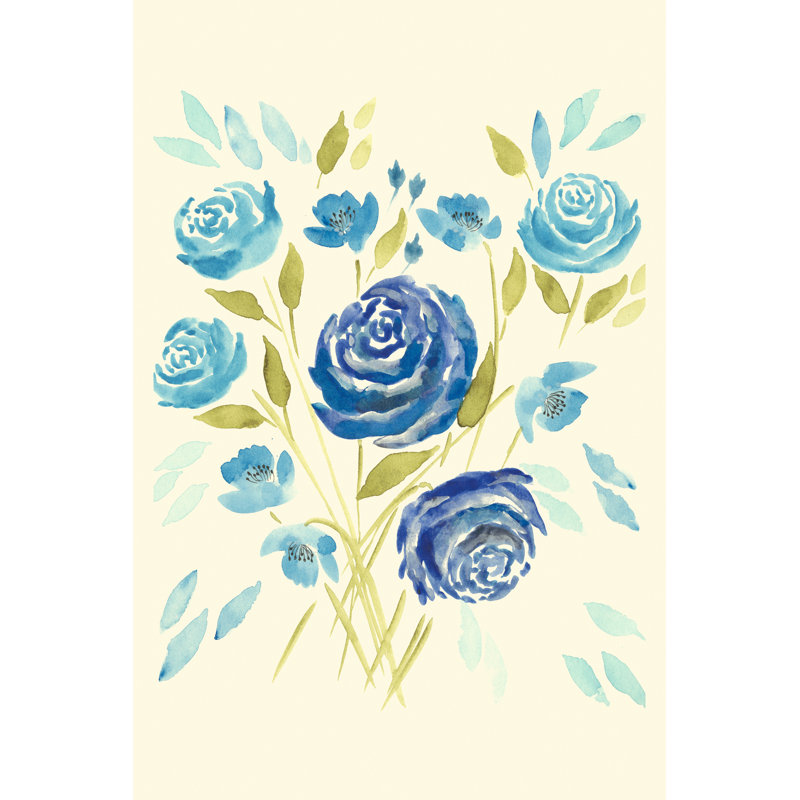 Cerulean Blooms II by Regina Moore - Wrapped Canvas Art Prints, 76cm H x 51cm W