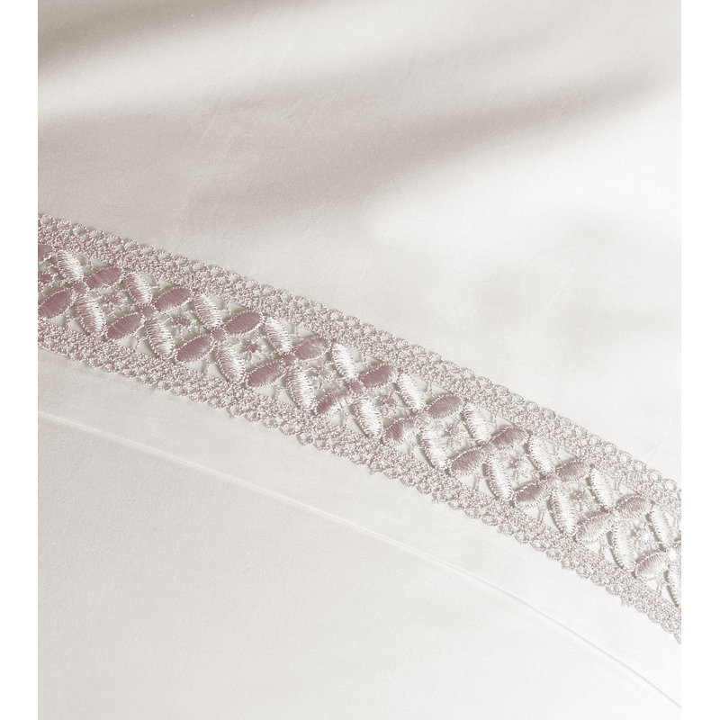 Juliet Sateen Duvet Cover, Ivory/Fawn, King Duvet Cover