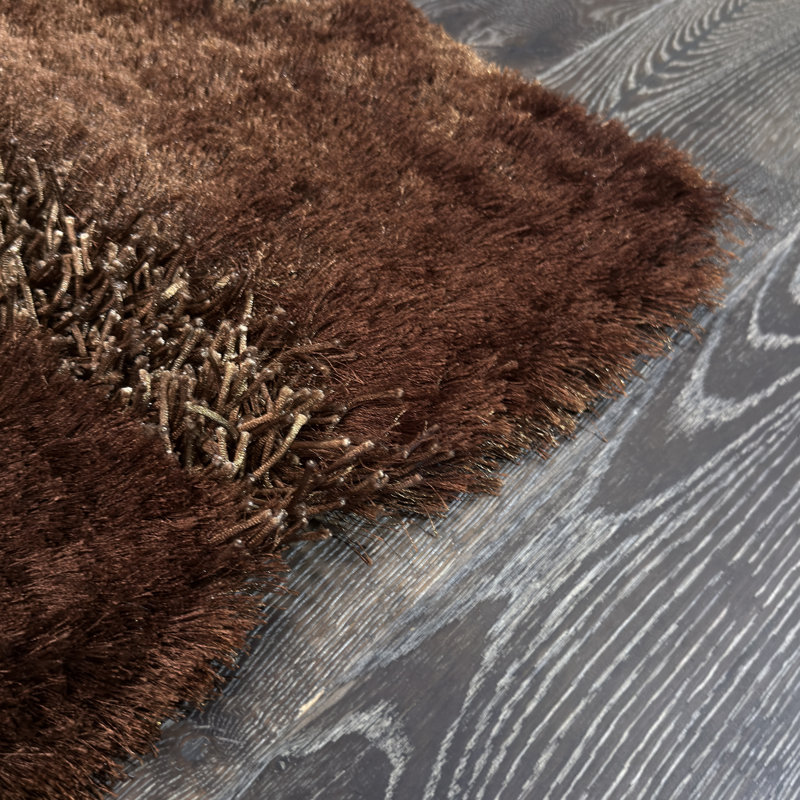 Fola Abstract Area Rug in Brown, Rectangle 2' x 3'