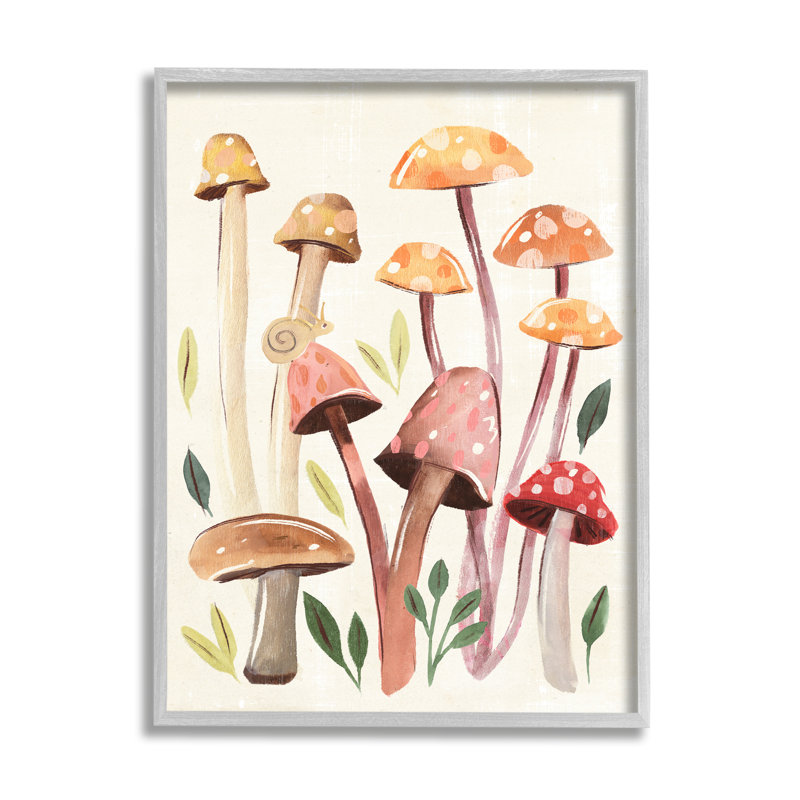 «Forest Forest Champhouts Sprouting Nature» encadré sur bois par Annie Warren, peinture, H 14 po x l 11 po x P 1,5 po