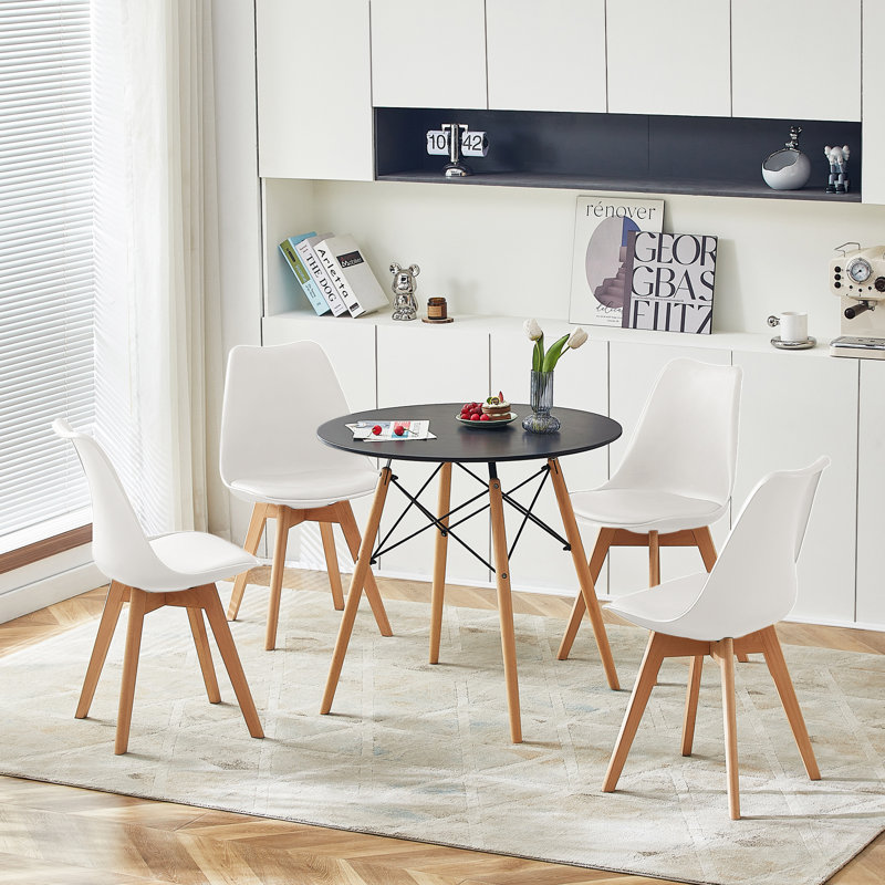 Ensemble repas pour 4 personnes Gweneth, Noir, Blanc