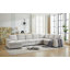 Large - Scale L - Shaped Modular Sofa Set with Detachable Components, Comfortable Upholstery and Decorative Throws for Contemporary Home Interiors