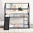 Twin Over Twin Metal Bunk Bed With Slide,Kids House Bed Black-27970230