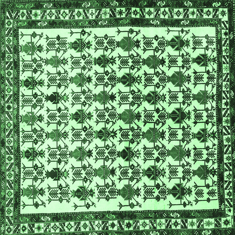 Washable Southwestern Indoor Rug, Square 3'