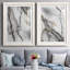«Abstract Ink Fantasy I», impression encadrée abstraite sur toile 2 pièces-560720183-560720182