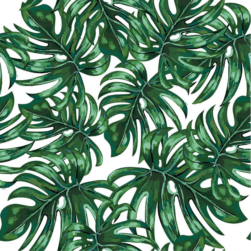 Panneau de papier peint Kaseta Monstera, L 2,08 pi x L 18,75 pi