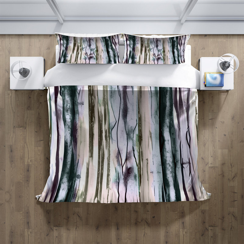 Polyester Abstract Duvet Cover, King Duvet Cover + 2 King Shams