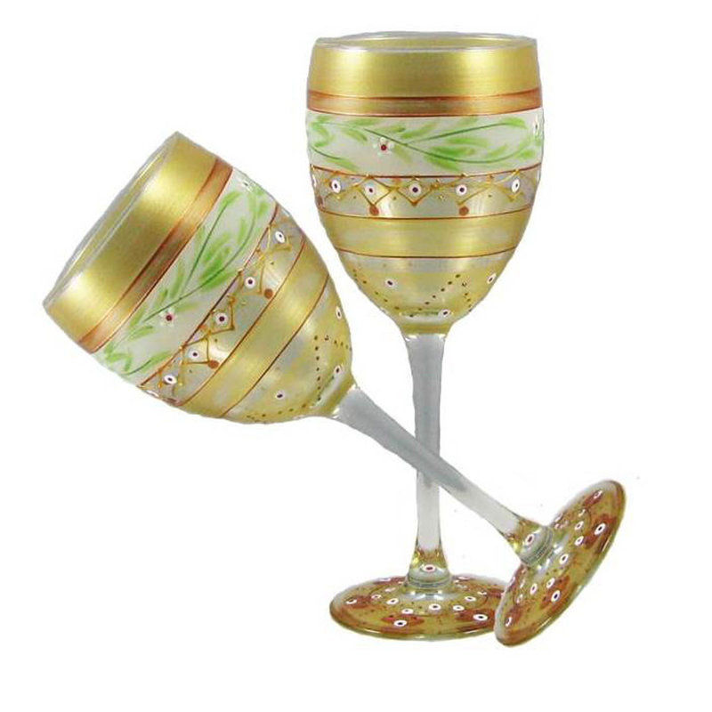 Verre à vin 11 oz Mosaic Garland, Or