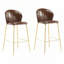Tabouret de bar rembourré en métal-1052440541