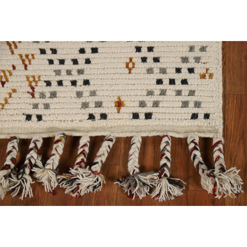 Thick Wool Striped Moroccan Indian Rug 2x3