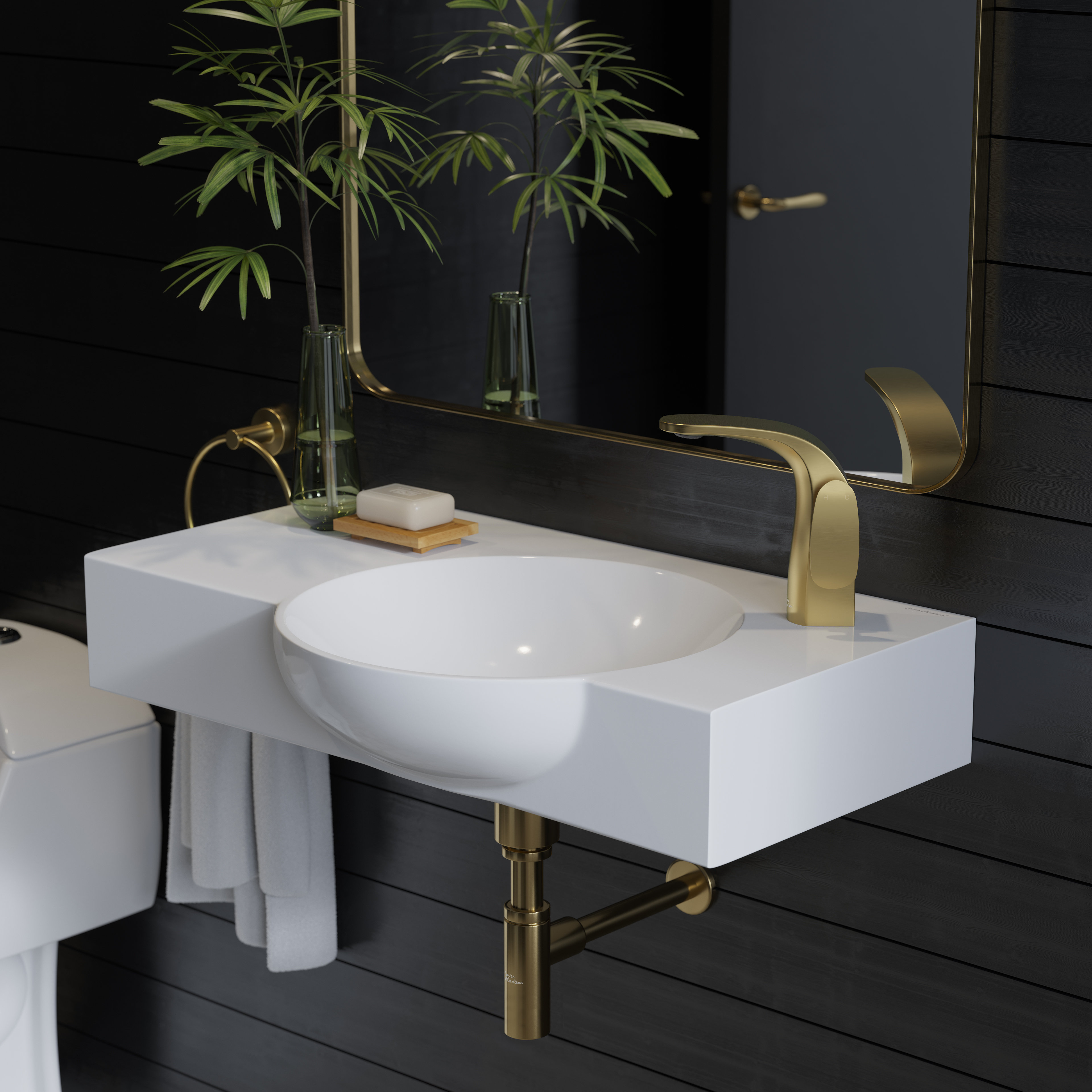 Swiss Madison Château 30" Right Side Faucet Wall-Mount Bathroom Sink ...