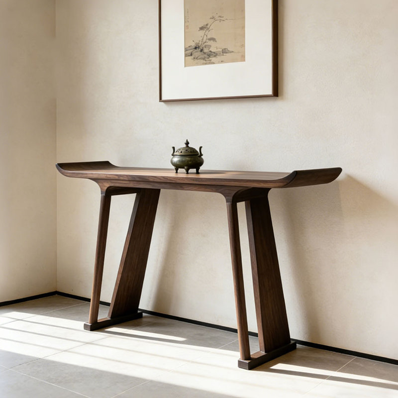 Nouvelle console en bois de style chinois, 35.4" H x 47.2" W x 15.7" D