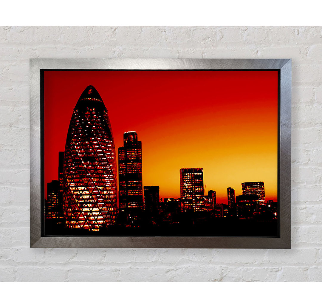 London The Gherkin Orange City - Druck