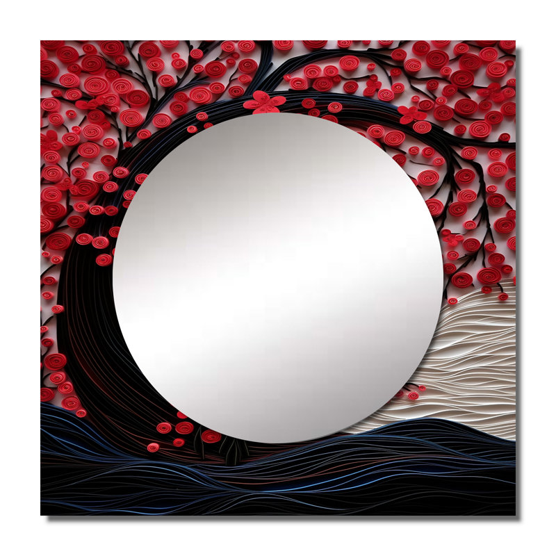 Hollerman - Moon Square Mirror Wall Decor For Bedroom, 36" x 36"