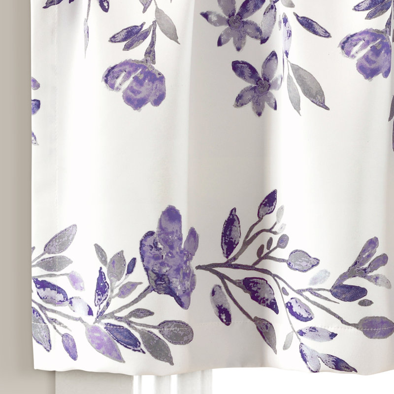 Cantonnière 52 po Tanisha, Mauve / gris