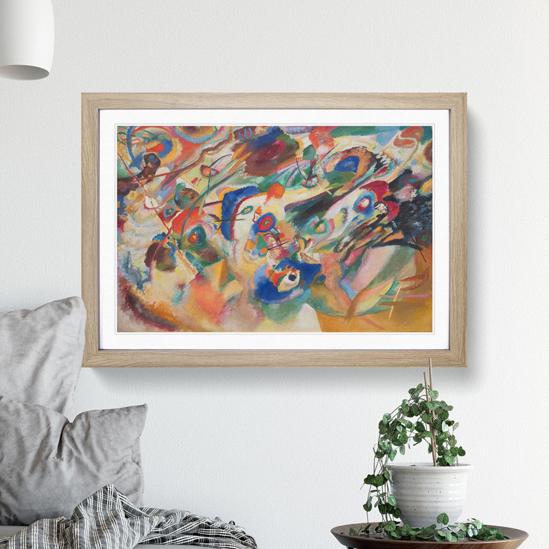 Composition VII by Wassily Kandinsky - Picture Frame Painting, 36cm H x 48cm W x 2cm D, Oak Framed