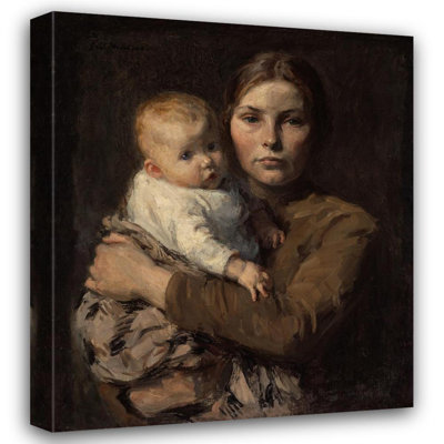 "Mother and Child" by  Gari Melchers - Gallery Wrap Canvas Wall Art