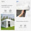 Housse pour pavillon de jardin en métal 8 pi x 8 pi, blanc