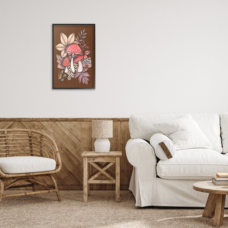 Giclée encadrée d'automne, conception de Cecilia Battaini, H 18 po x l 12 po, Giclée encadrée noir minuit