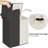 Double Laundry Baseket With Lid And Removable Laundry Bags,154L Large Laundry Hamper 2 Section Collapsible Dirty Clothes Hamper For Laundry R-864151959