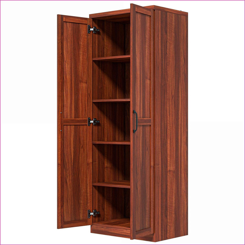 Kitchen Pantry, HOMcom 63 po à 2 portes avec tablettes réglables à 5 niveaux | Panneau de particules