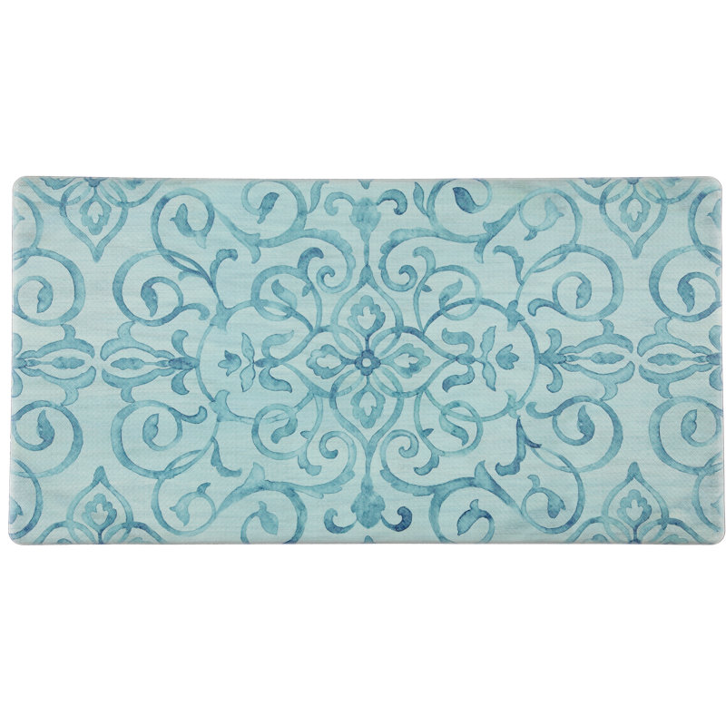 Tapis anti-fatigue Cayetano, Bleu sarcelle