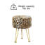 33cm Wide Round Animal Print Standard Ottoman-2014175729