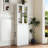 70.87" H Display Storage  Cabinet , 4 Tier Multi-Functional Pull-Out Multi-Tier Storage Shelf & 2 Glass Doors, Modern Wooden  Kitchen Pantry Cabinet For Living Room Or Kitchen And Dinning Room-1652489972