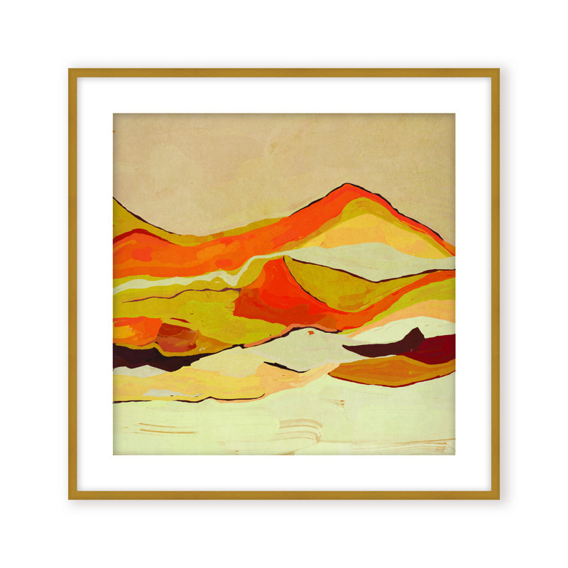 Nature Inspired Dawn's Horizon Trptych, 24" H x 24" W, Beige, Framed Print