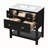 Free Standing Single Vanity Set with 5 Drawers-1018758526