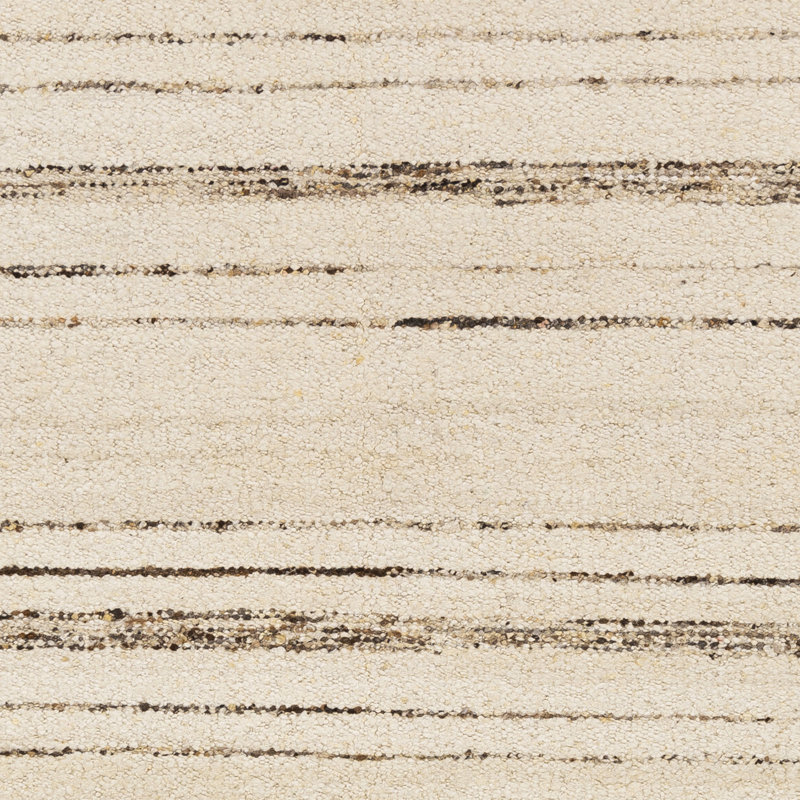 Kaleaha Striped Handmade Flatweave Brown/Beige Area Rug, Rectangle 8' x 10'