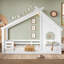 Lit House House, en bois massif, de conception moderne, pour chambre d'enfant